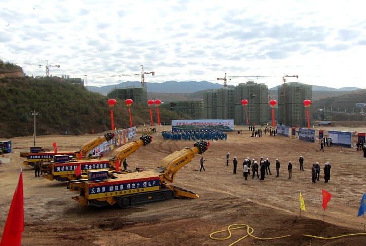 Roadheader XCMG di proyek Pembangunan Terowongan Yunnan